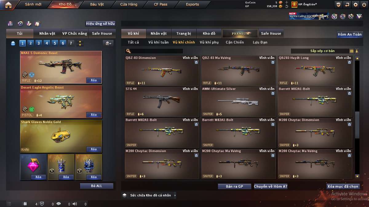 shop acc cf uy tin gia re